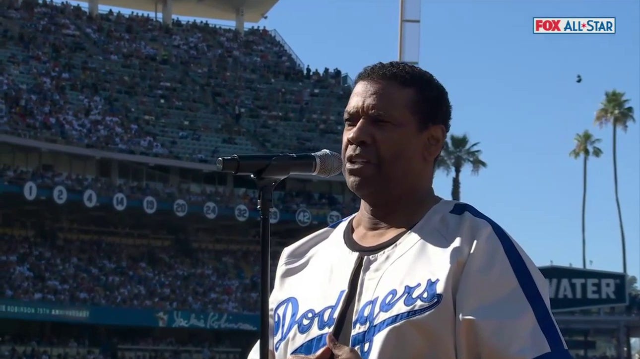 Denzel Washinton pays tribute to Dodgers' legend Jackie Robinson ahead of 2022 MLB All-Star Game