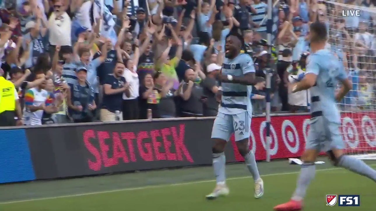 William Agada's volley in 31st minute gives Sporting KC an early lead