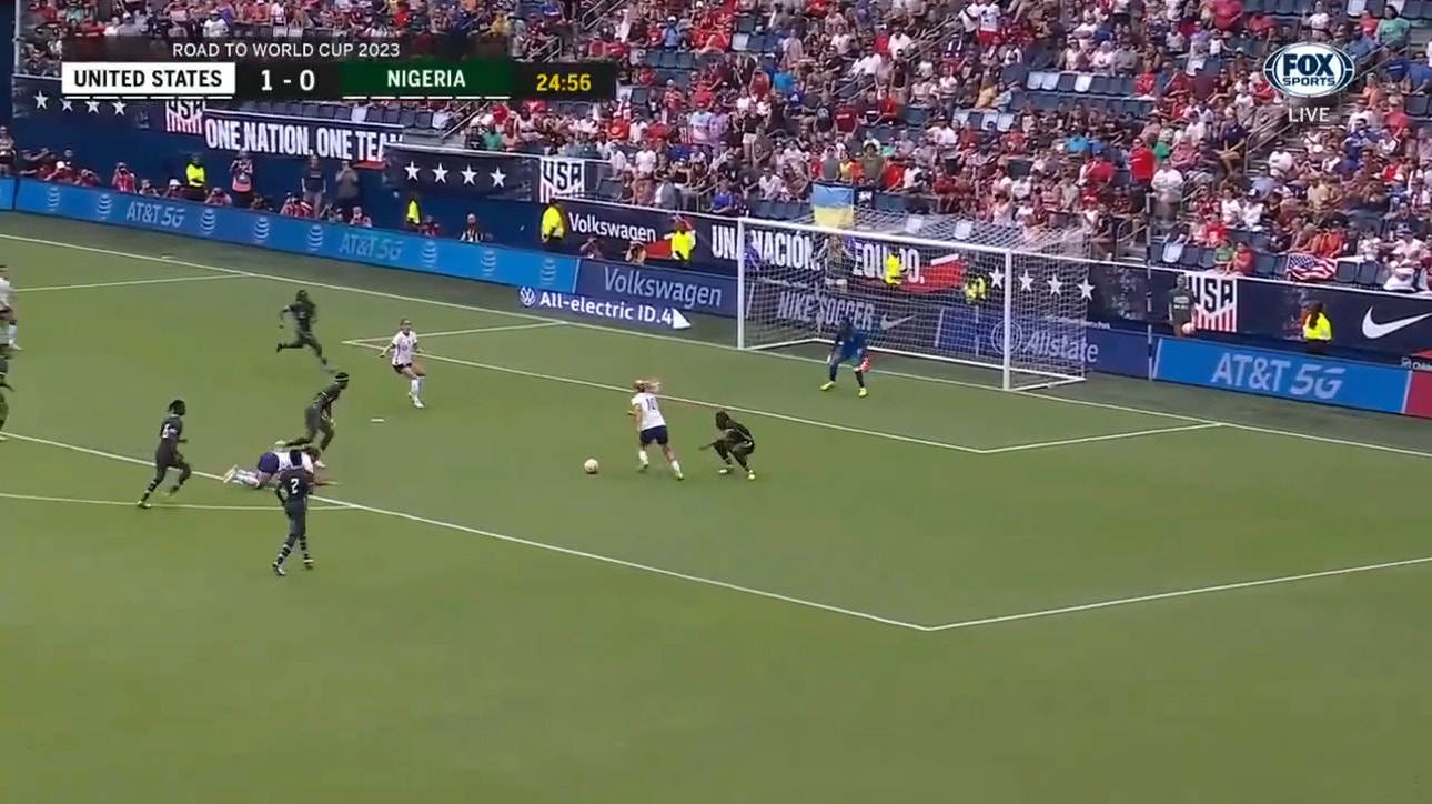 Lindsey Horan embarrasses EMBARRASSES Nigeria's backline as USWNT extends their lead, 2-0