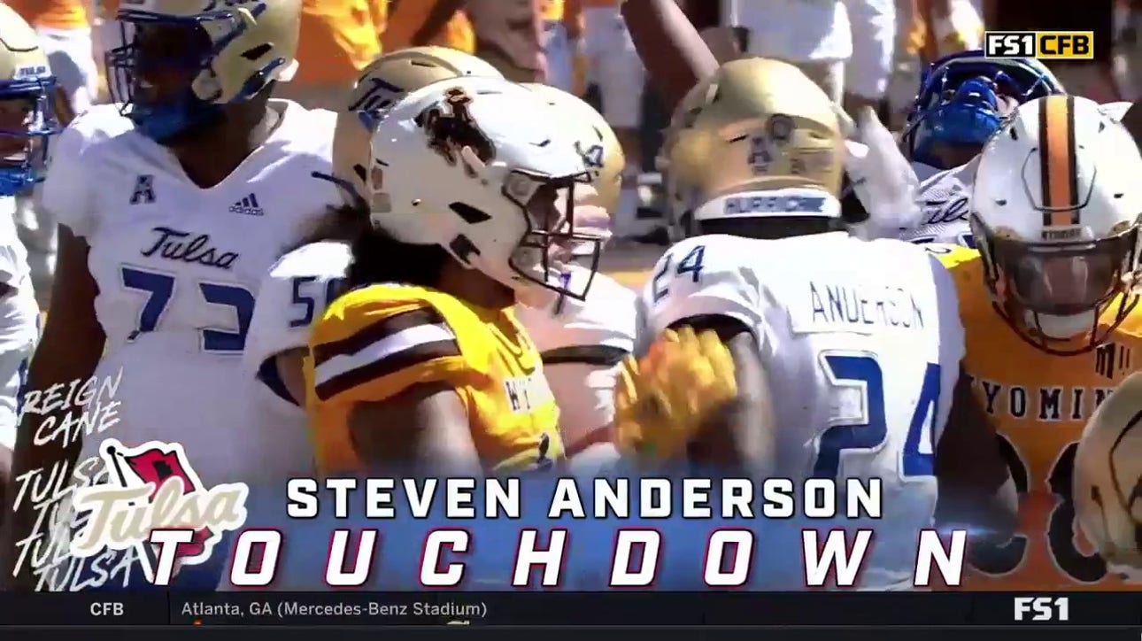 Steven Anderson pounds the ball in to tie the game for Tulsa