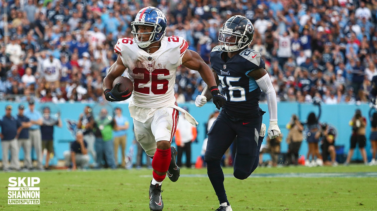 Saquon Barkley tallies 194 yds, TD, in Giants Week 1 win | UNDISPUTED