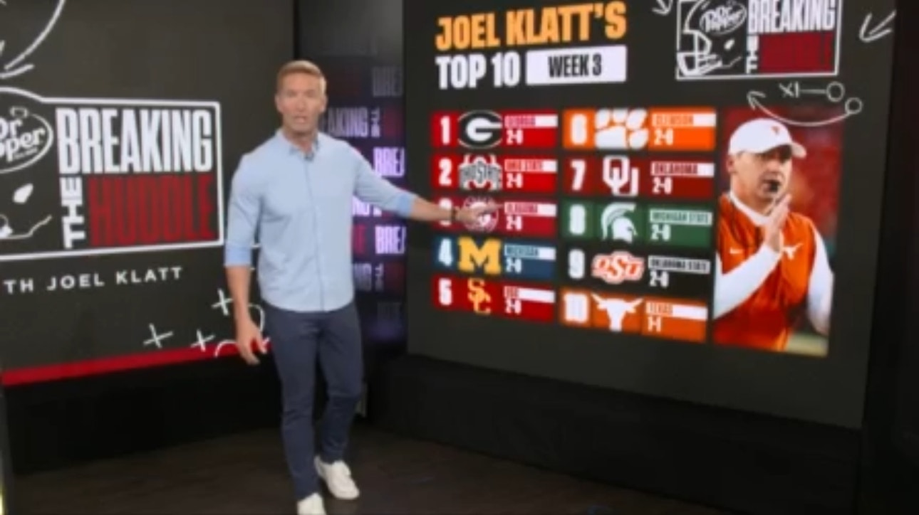 Georgia, Ohio State headline Joel's Week 3 Top 10 | Breaking The Huddle with Joel Klatt