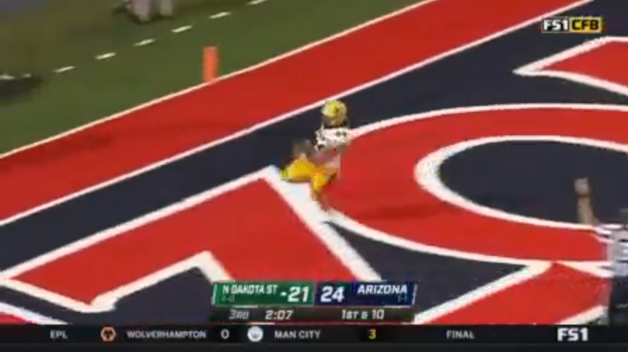 NDSU's Hunter Luepke rushes 38-yards for the Bison touchdown