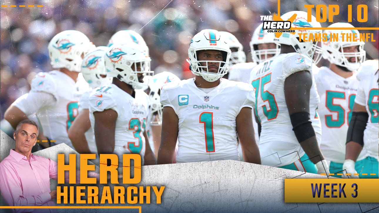 Herd Hierarchy: Dolphins, Eagles highlight Colin's Top 10 teams going into Week 3 | THE HERD