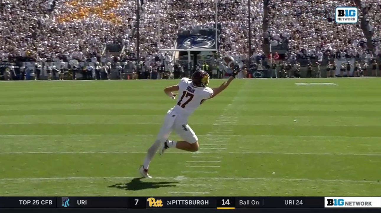 Finn Hogan makes wild one-handed TD catch to get Central Michigan on the board