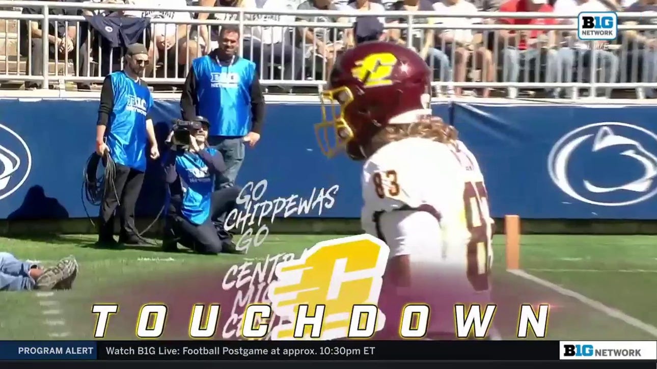 Central Michigan ties the game with Joel Wilson's 14-yard touchdown reception