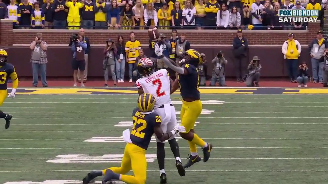 R.J. Moten makes an unreal diving interception to help Michigan come closer to sealing the deal against Maryland