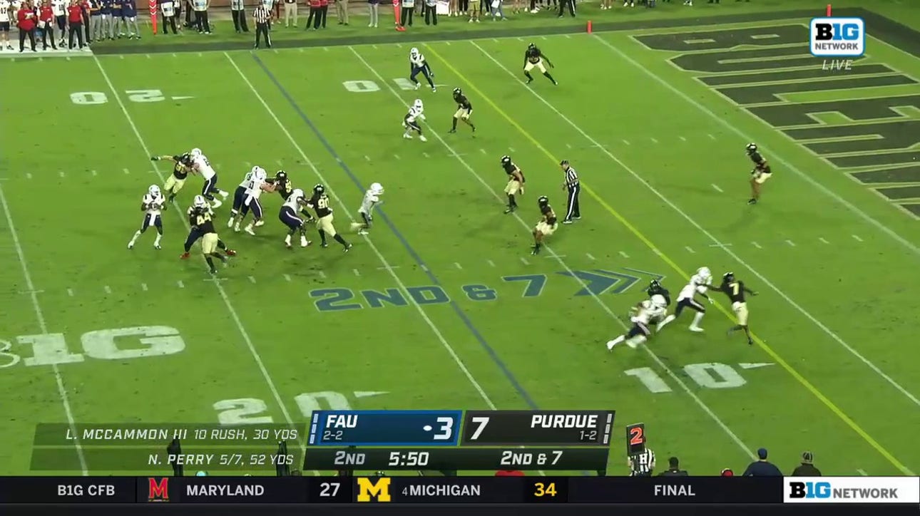 Florida Atlantic's N'Kosi Perry throws a GORGEOUS TD vs. Purdue