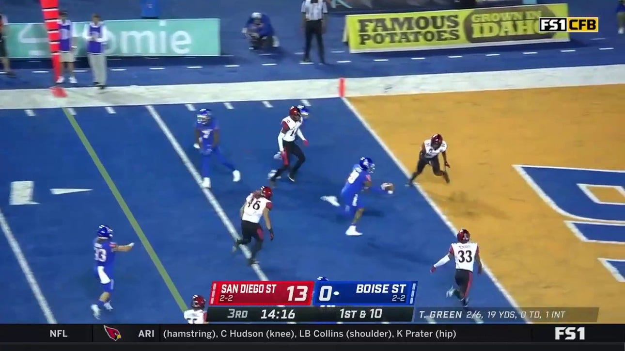 Taylen Green breaks off a 17-yard rushing TD and gets Boise State on the board