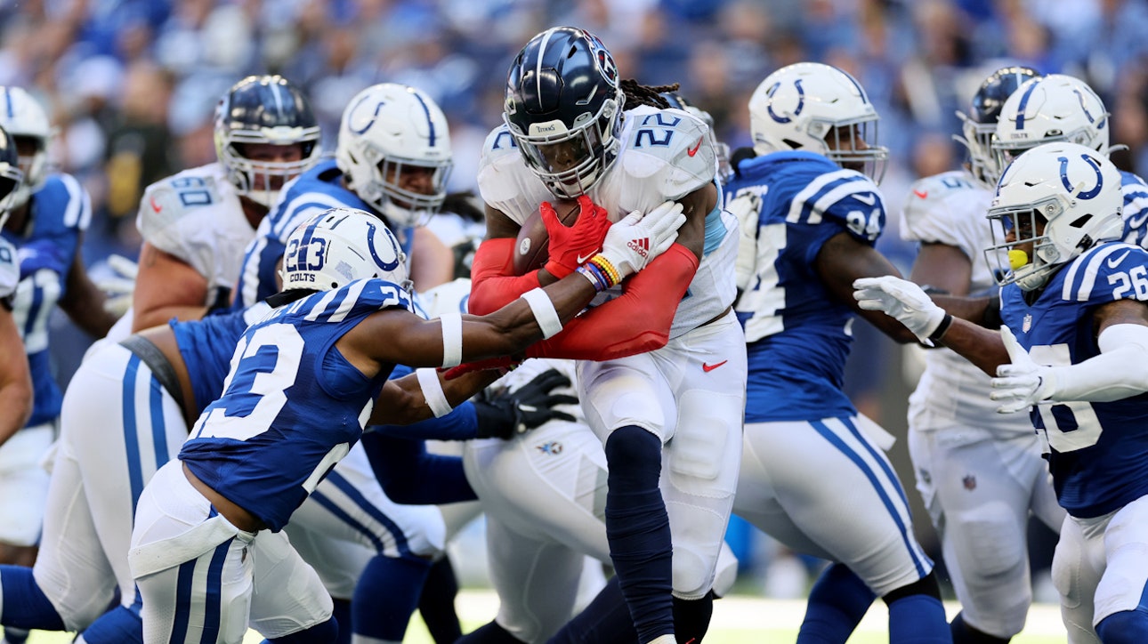 Derrick Henry rushes for 114 yards and one touchdown in the Titans' win over Colts