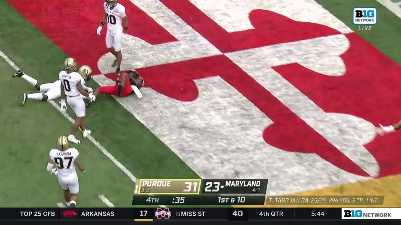 Corey Dyches notches second receiving TD of the game to bring Maryland to within two of Purdue