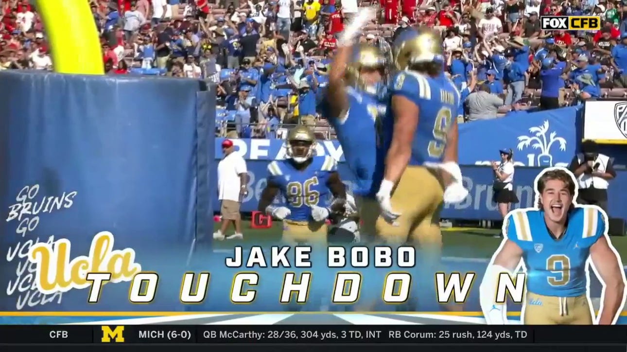 Jake Bobo pulls in his second TD of the game to put UCLA up 28-18