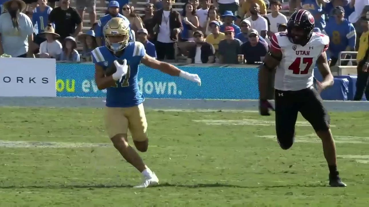 Dorian Thompson-Robinson becomes UCLA's all-time passing TD leader with a 70-yard catch-and-run from Logan Loya