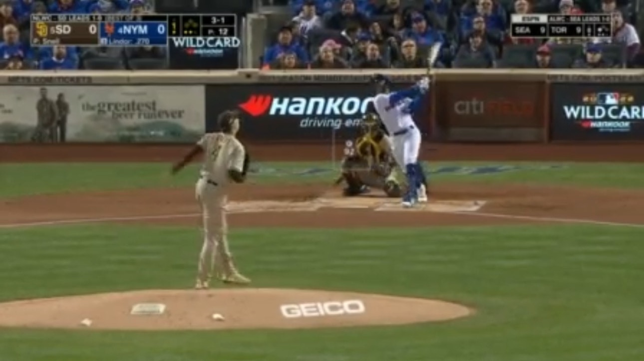 Francisco Lindor's solo home run puts the Mets on top