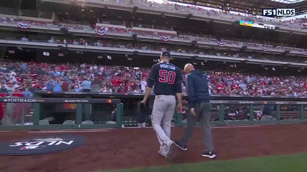 Charlie Morton exits game 4 early for the Braves