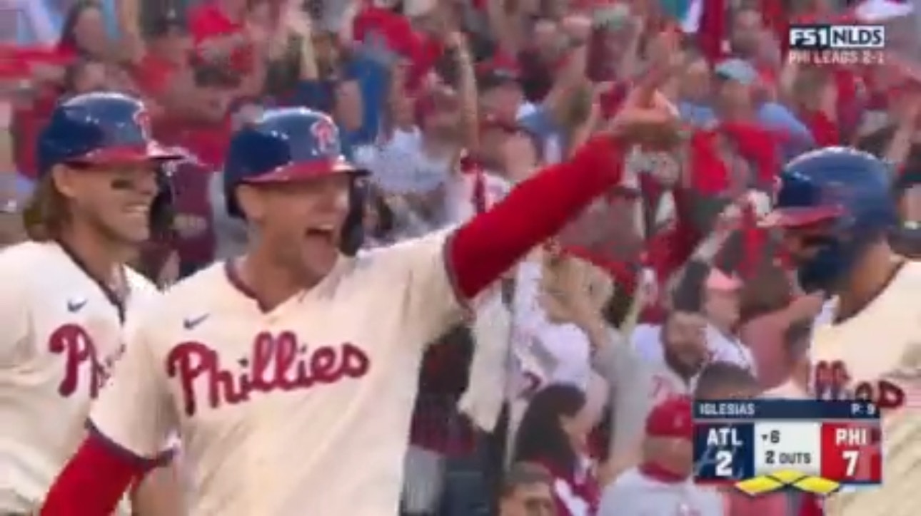 Phillies explode for three runs in the sixth to extend their lead to 7-2