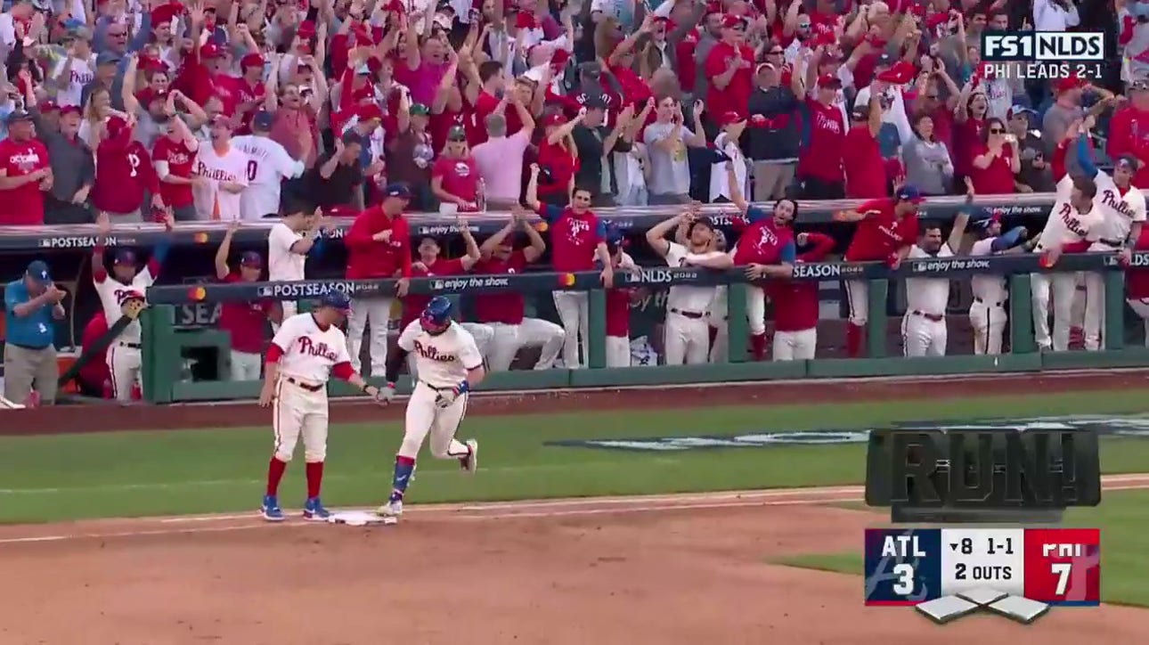 Bryce Harper crushes a solo home run to give the Phillies a 8-3 lead over the Braves
