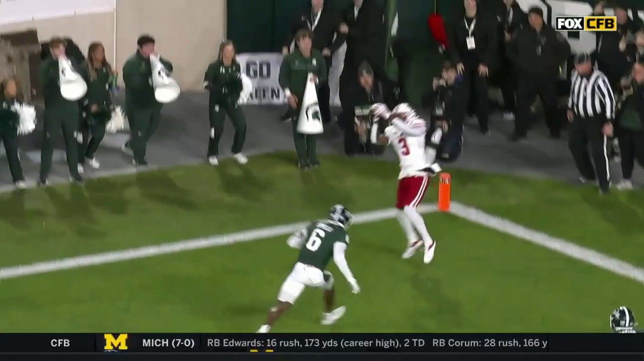 Keontez Lewis snags the clutch TD in the corner of the end zone on 4th and goal to tie it up for Wisconsin late