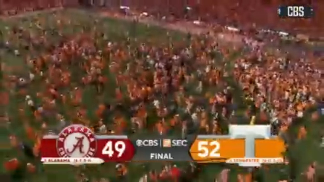 No. 6 Tennessee stuns No. 3 Alabama on last-second field goal