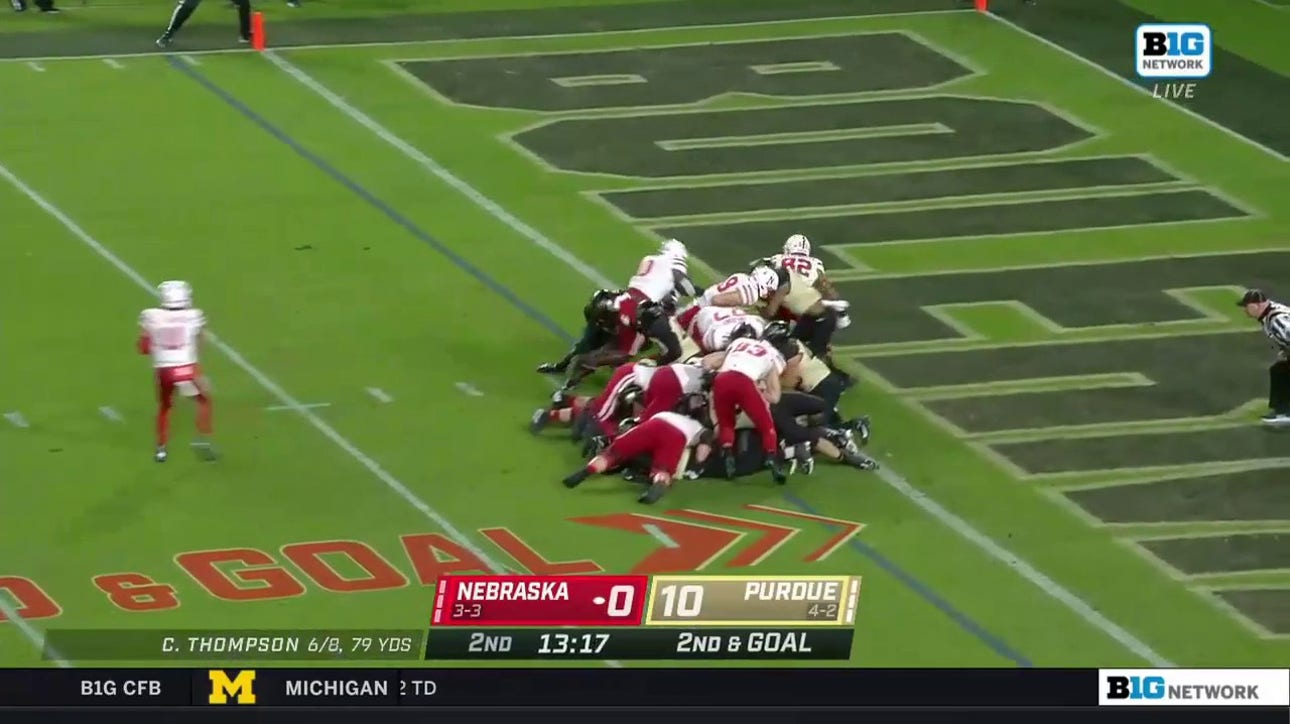 Nebraska's Jaquez Yant one-yard TD rush puts the Cornhuskers on the board