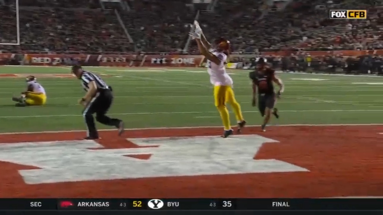 Josh Falo links up with Caleb Williams before HT to widen USC's lead vs Utah