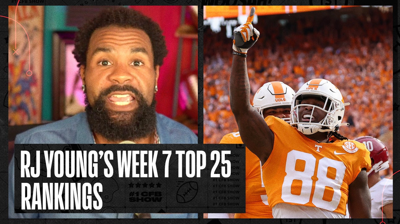 RJ's Week 7 Top 25: Ohio State stays at 1, Tennessee up to 4, Oklahoma back in | Number One College Football Show