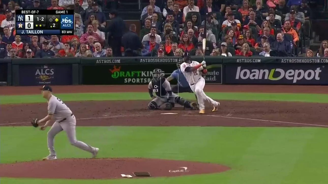 Astros' Martín Maldonado smacks a RBI double to tie the game vs. Yankees