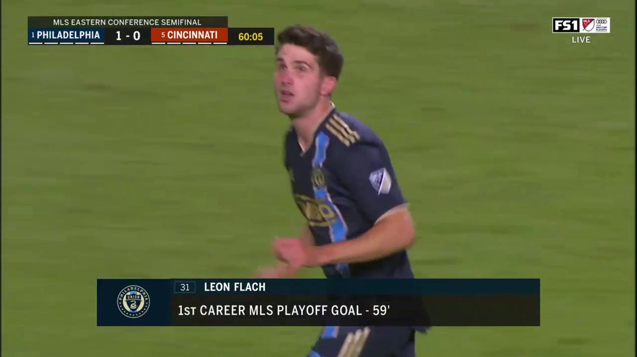 Leon Flach's first MLS playoff goal helps Philadelphia strike first vs. FC Cincinnati