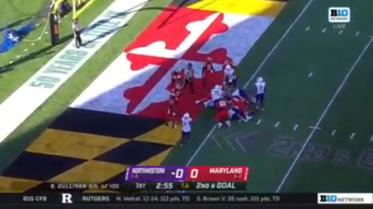 Brendan Sullivan punches it in from the goal line to give Northwestern a 7-0 lead