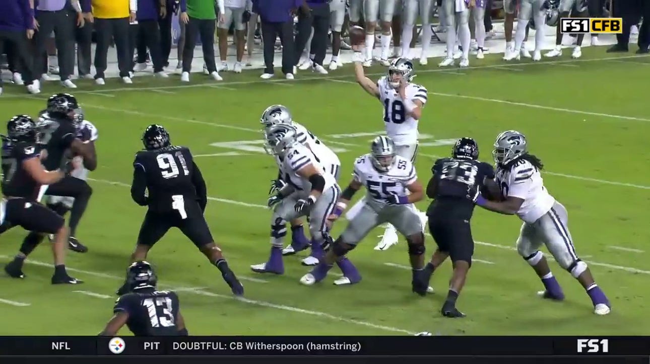 Will Howard, Sammy Wheeler connect on beautiful play as Kansas State extends lead vs. TCU