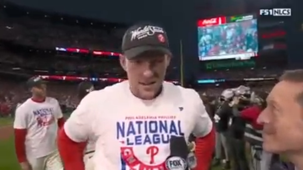 'It's amazing, everyone on this field deserves this' — Rhys Hoskins speaks with Ken Rosenthal after Phillies' NLCS win