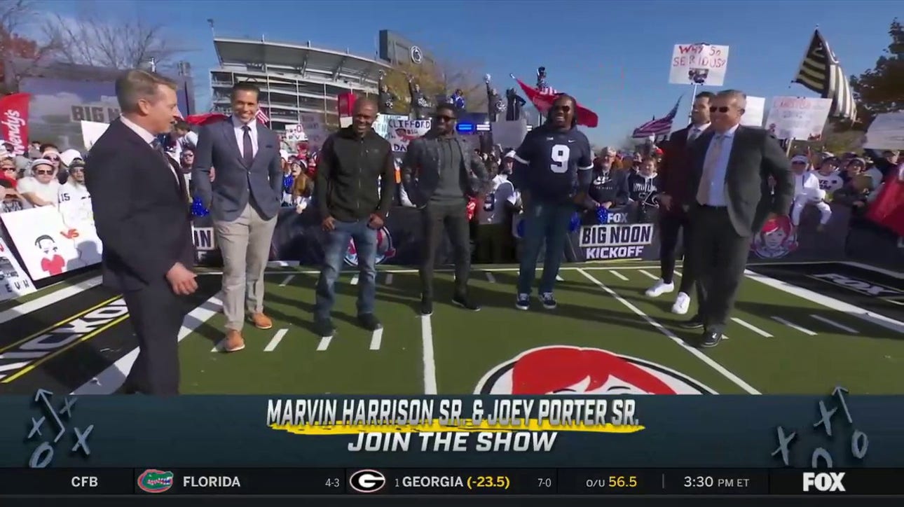 Marvin Harrison and Joey Porter join 'Big Noon Kickoff' ahead of their son's matchup in Ohio State vs. Penn State