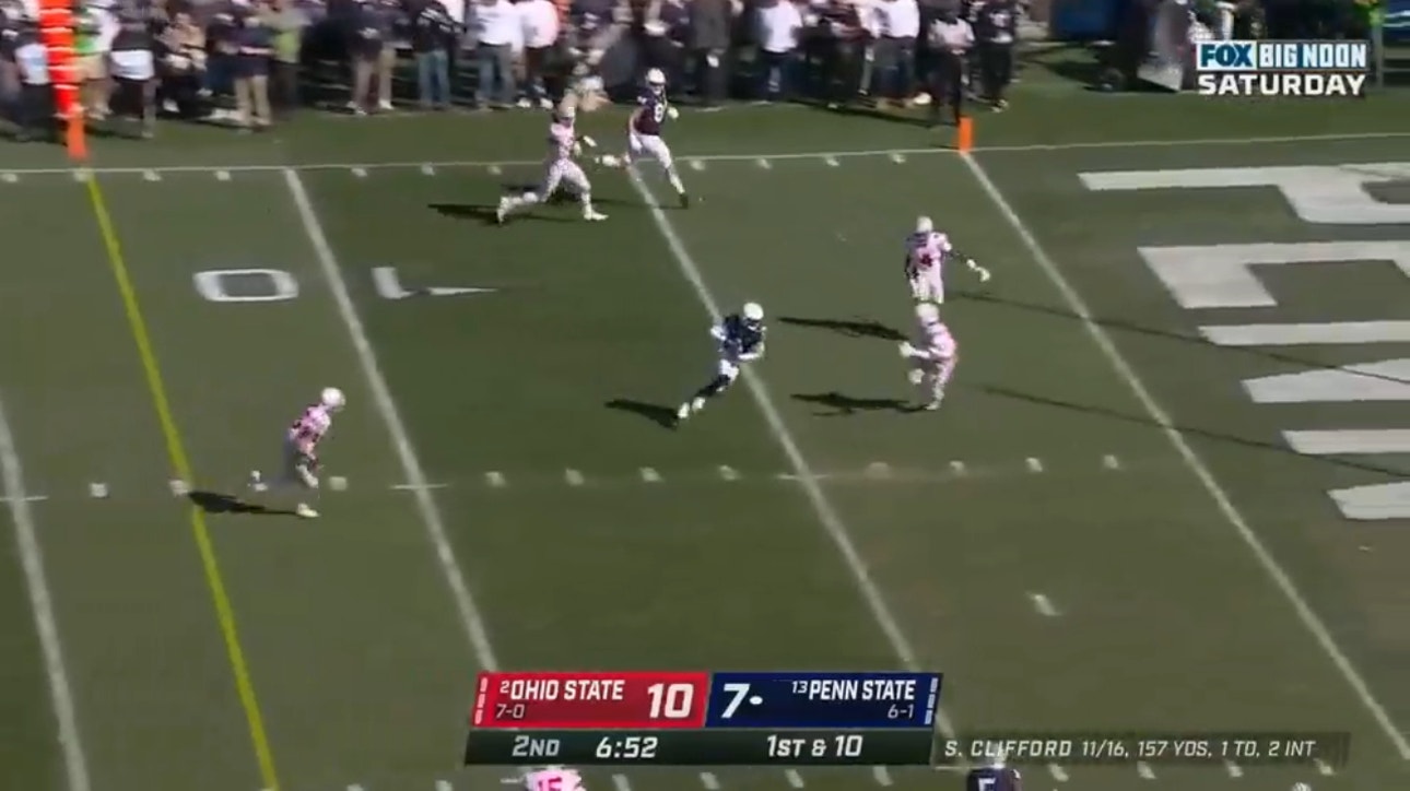 Sean Clifford completes a 23-yard TD pass to KeAndre Lambert-Smith  and helps take the lead for Penn State