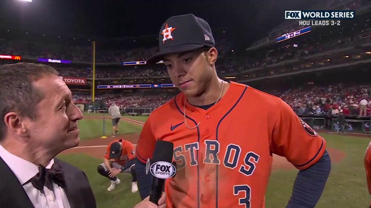 'We set the tone from the jump' - Jeremy Peña talks hitting first World Series home run and intense Game 5 victory for Astros