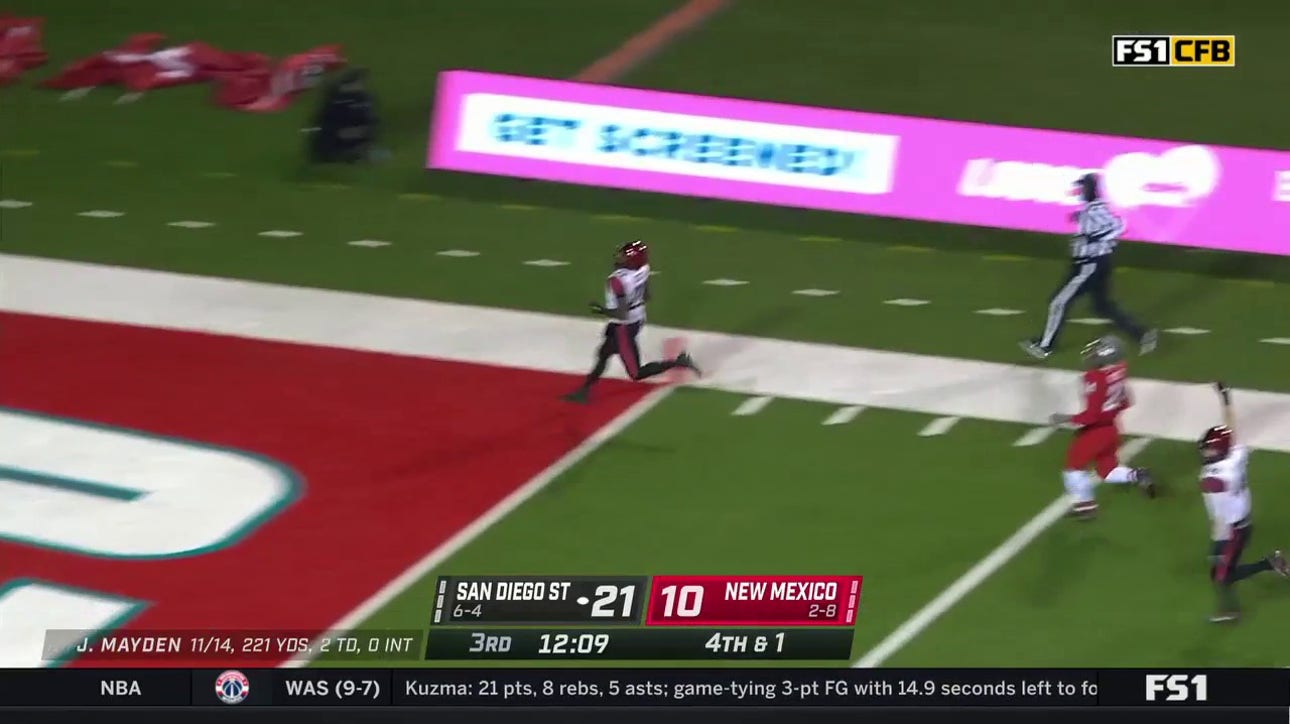 San Diego State's Kenan Christon hits the jets on a huge 49-yard rushing TD against New Mexico