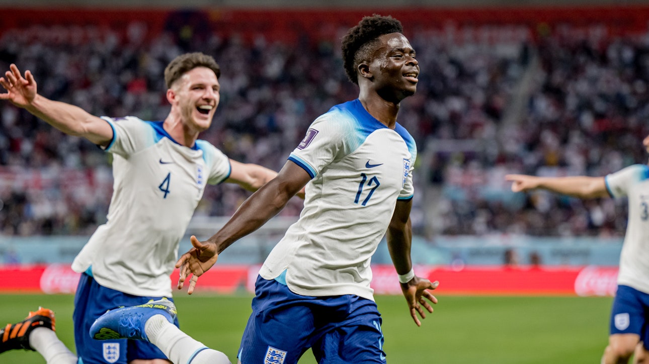 England's Bukayo Saka scores two goals against Iran | 2022 FIFA World Cup