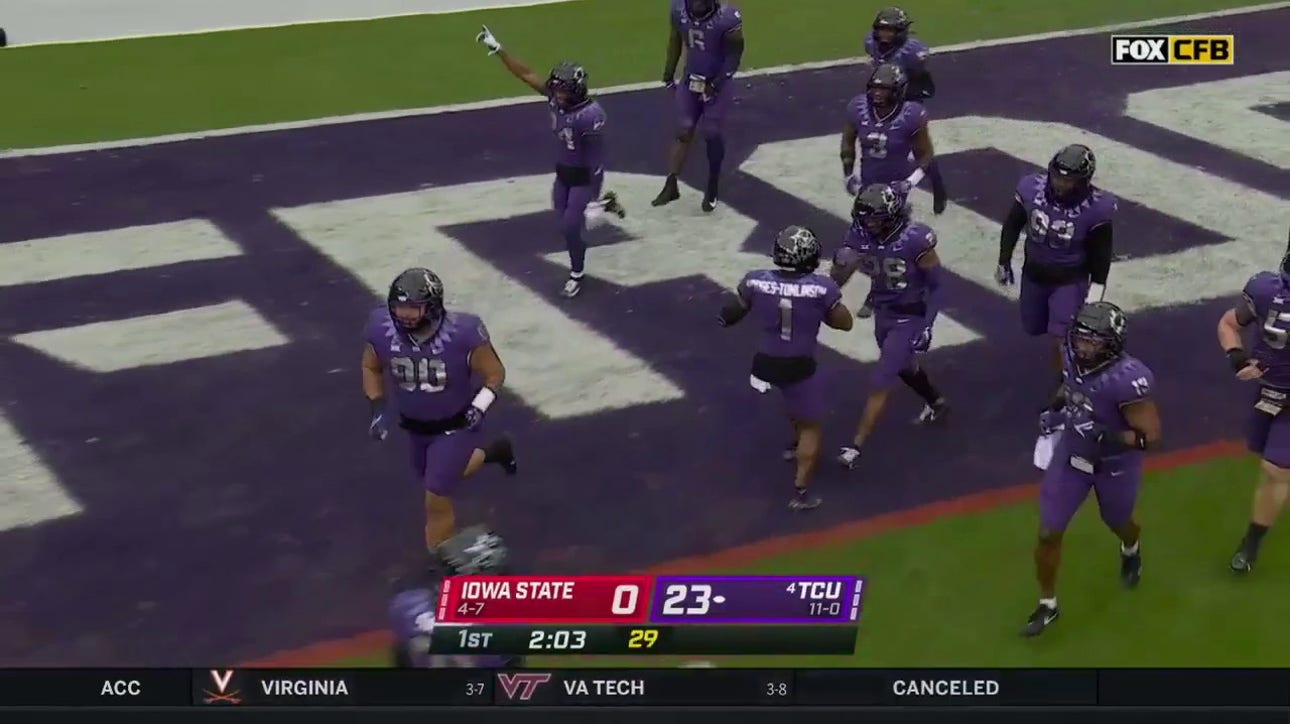 Millard Bradford takes an interception to the HOUSE, giving TCU a 24-0 lead in the first quarter