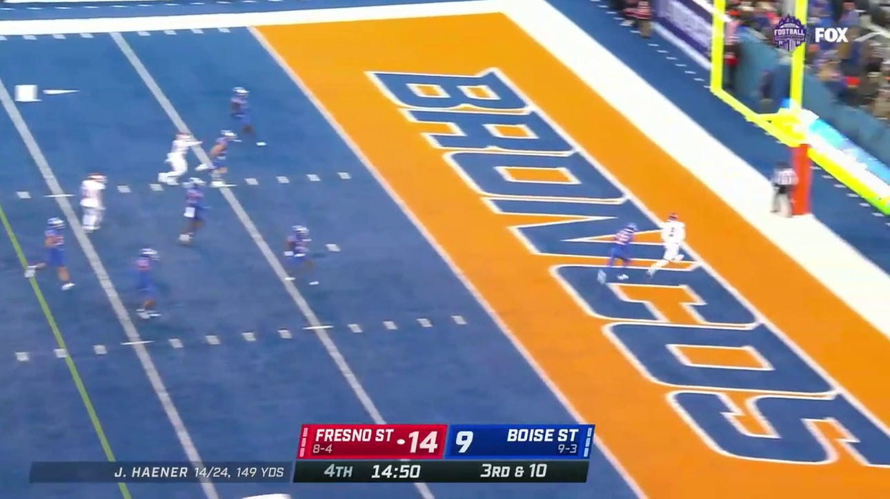 Fresno State's Jake Haener finds Zane Pope for a 22-yard TD to put the Bulldogs up 21-9 against Boise State