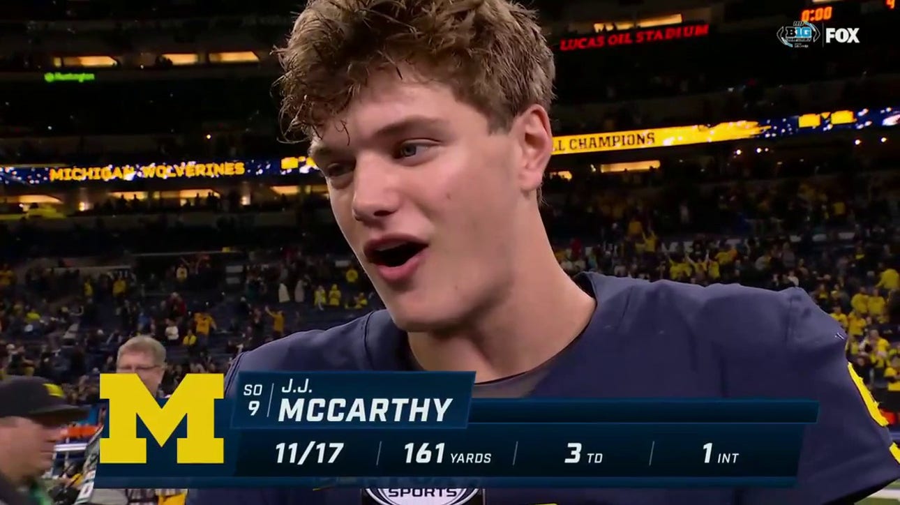 'We're doin' us' — J.J. McCarthy speaks on Michigan winning the Big Ten Championship