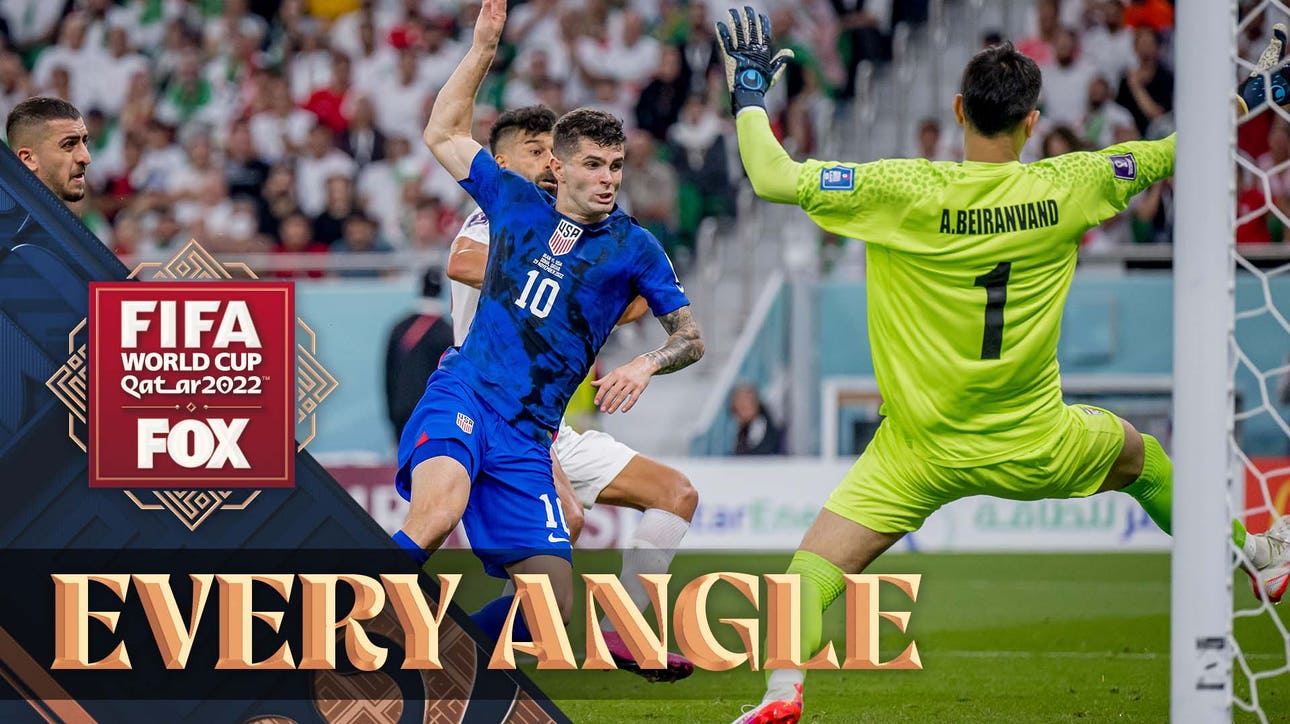 Christian Pulisic's GUTSY goal against Iran in the 2022 FIFA World Cup | Every Angle