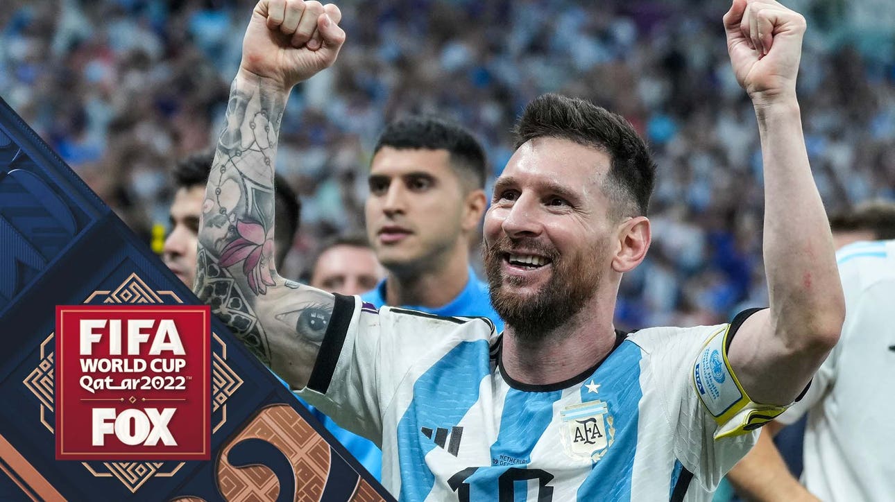 Lionel Messi and Argentina celebrate after defeating the Netherlands at the 2022 FIFA World Cup