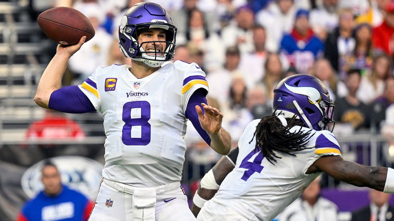 Vikings' Kirk Cousins throws for 299 passing yards and three touchdowns in a 27-24 victory against the Giants