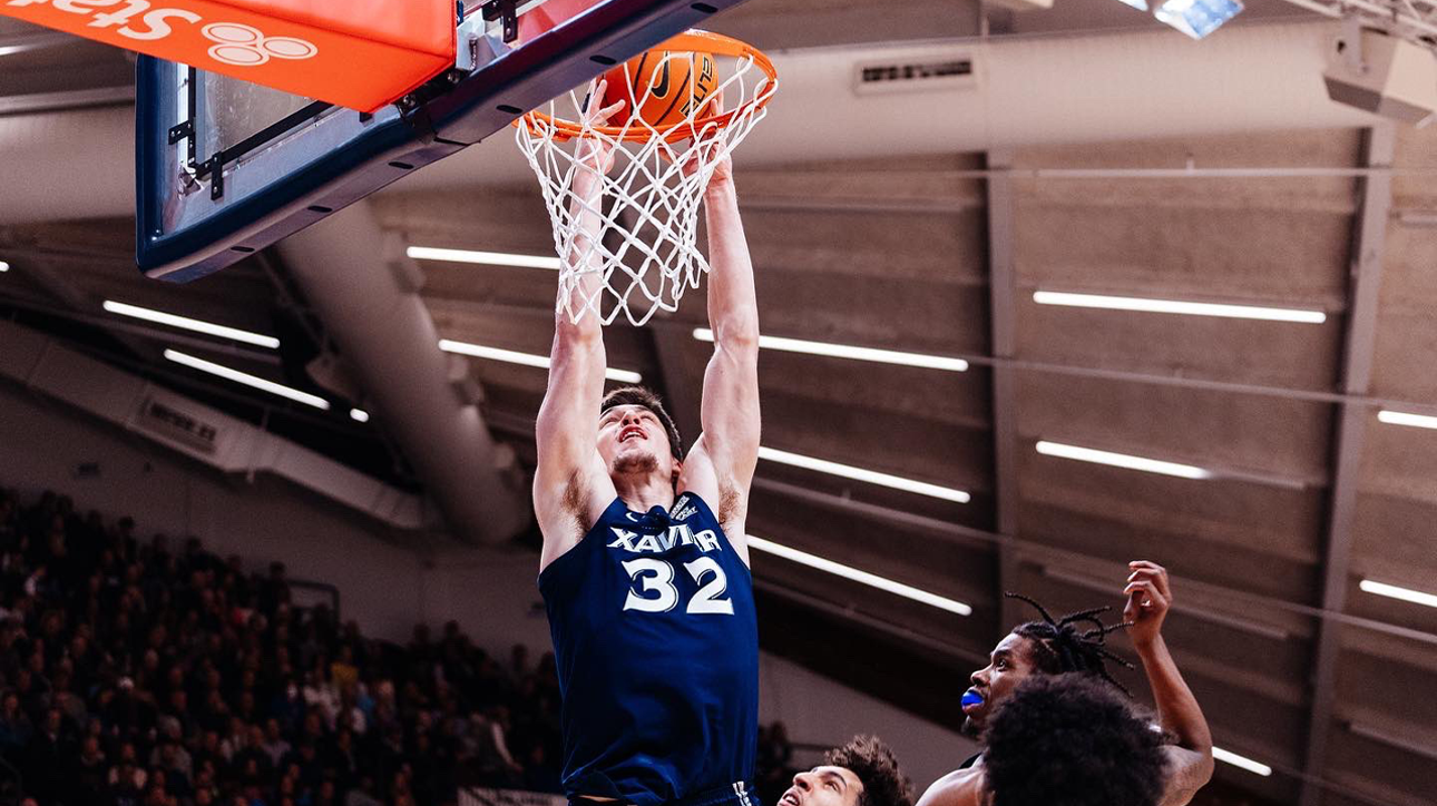 No.18 Xavier's Zach Freemantle and Souley Boum rack up double-doubles to pull past Villanova 88-80