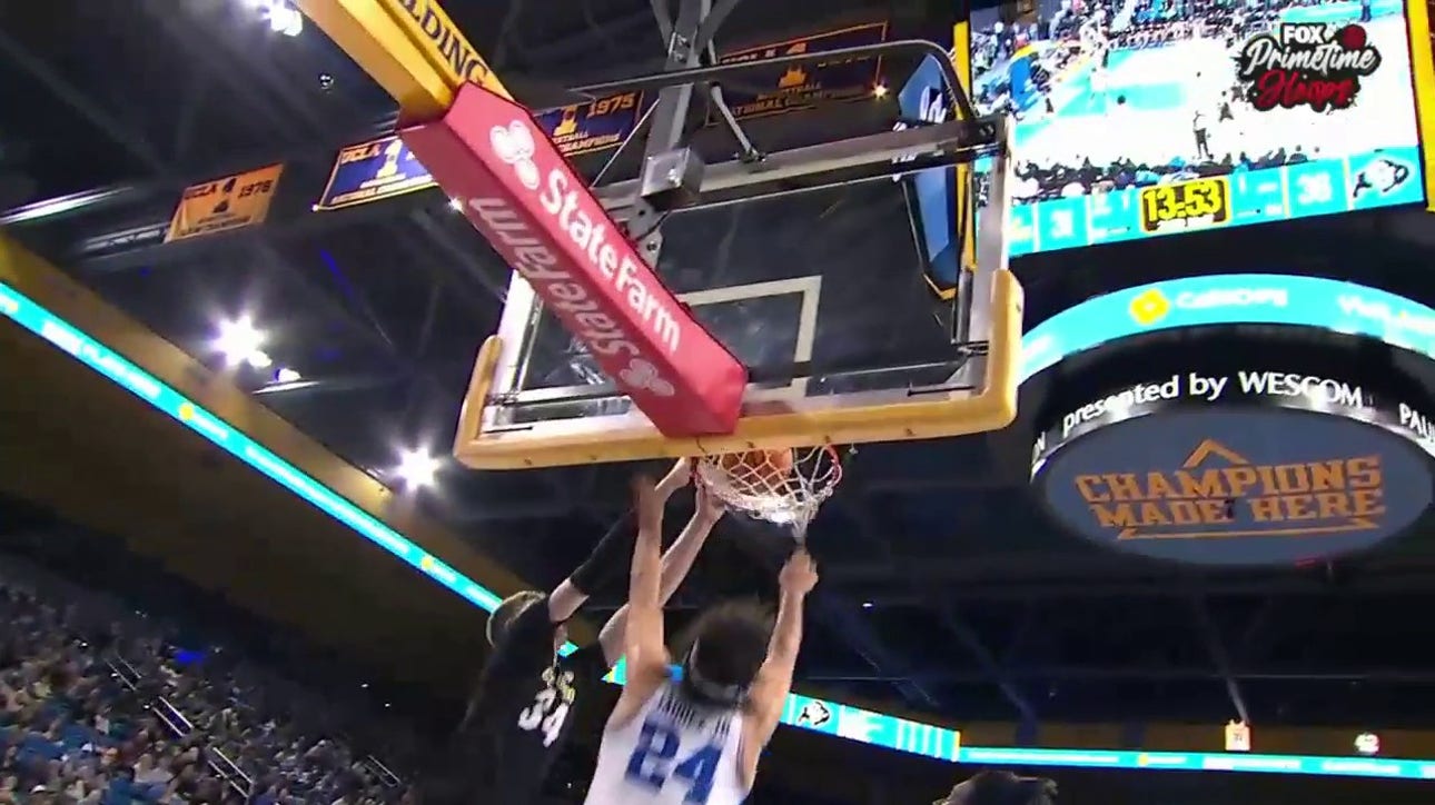 Colorado's Lawson Lovering throws down a NASTY JAM on UCLA's Jaime Jaquez Jr.