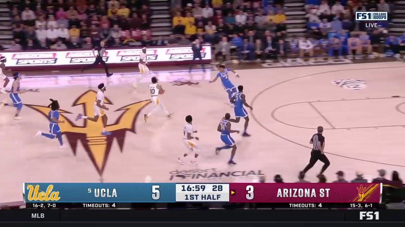 Arizona State's Devan Cambridge comes up with a MONSTER block to keep UCLA from scoring