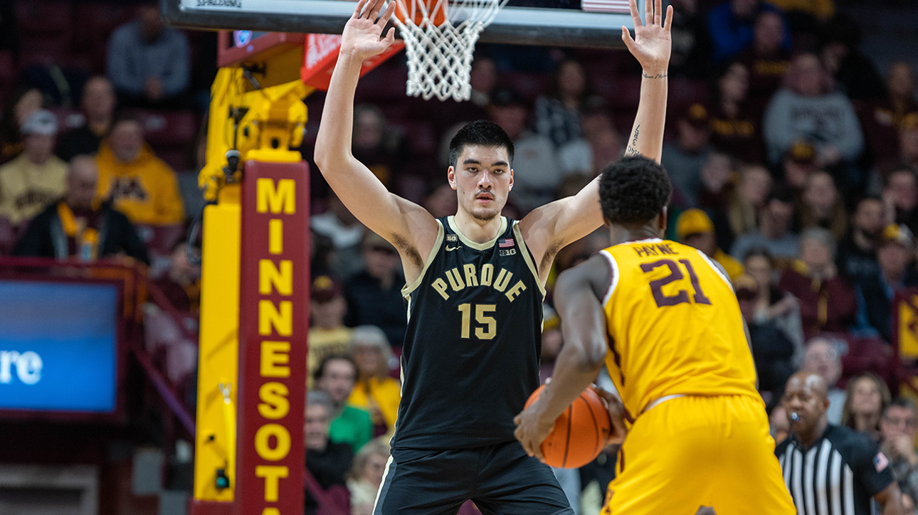 Zach Edey the double-double machine rattles off 24-points and  snags 16 rebounds in No. 3 Purdue's 58-55 win over Maryland