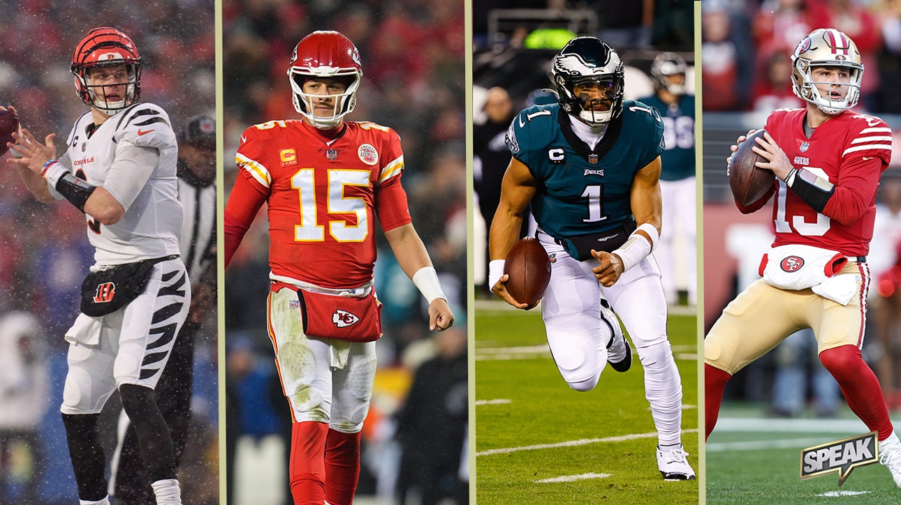 Does Burrow, Mahomes, Hurts or Purdy have the most to gain from a SB run? | SPEAK