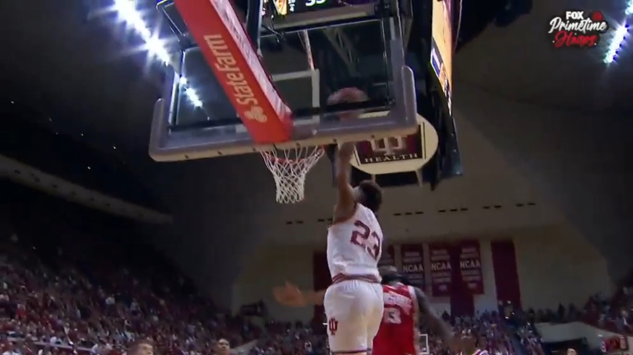 Trayce Jackson-Davis puts down a WILD dunk as Indiana grabs momentum against Ohio State