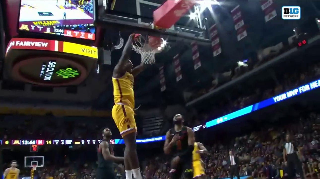 Minnesota's Pharrel Payne throws down FIERCE jam to trim Maryland's first-half lead