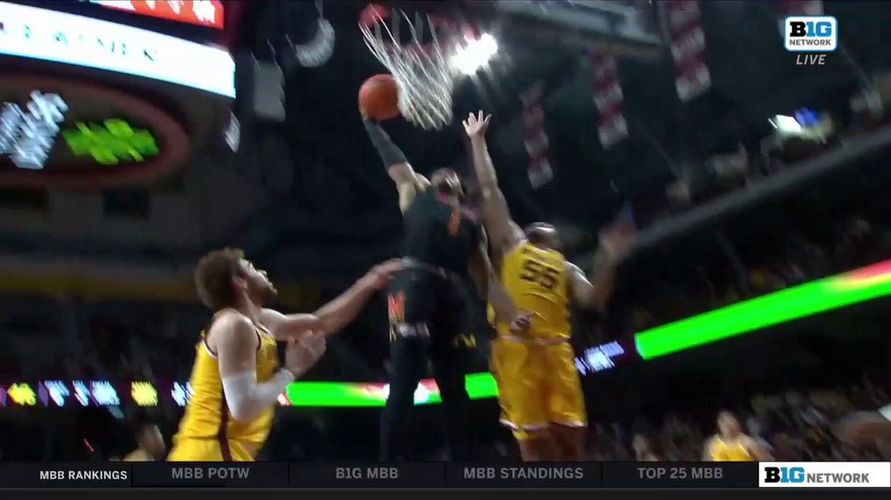 Maryland's Jahmir Young throws down an EMPHATIC jam to extend lead over Minnesota